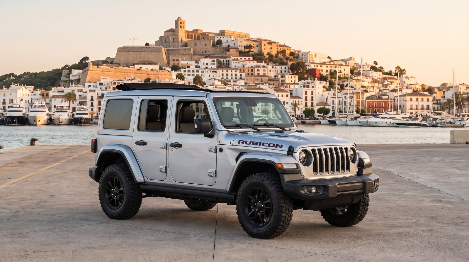 Jeep Wrangler Rubicon Sky One-Touch — Silver